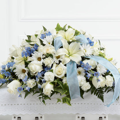 Tender Treasure Casket Spray –  Showcase Flowers, San Francisco CA