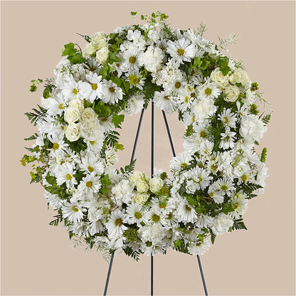 Faithful Wishes Wreath –  Showcase Flowers, San Francisco CA
