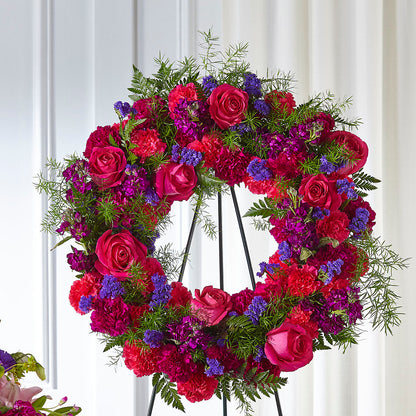 Calming Colors Wreath –  Showcase Flowers, San Francisco CA