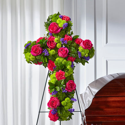 Tribute Rose Floral Cross –  Showcase Flowers, San Francisco CA