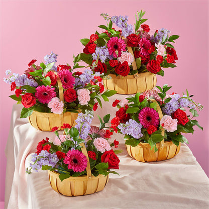 Pink Picnic Basket –  Showcase Flowers, San Francisco CA