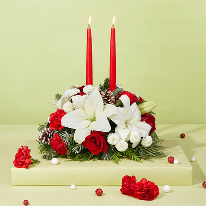 Seasonal Festivities Centerpiece –  Showcase Flowers, San Francisco CA