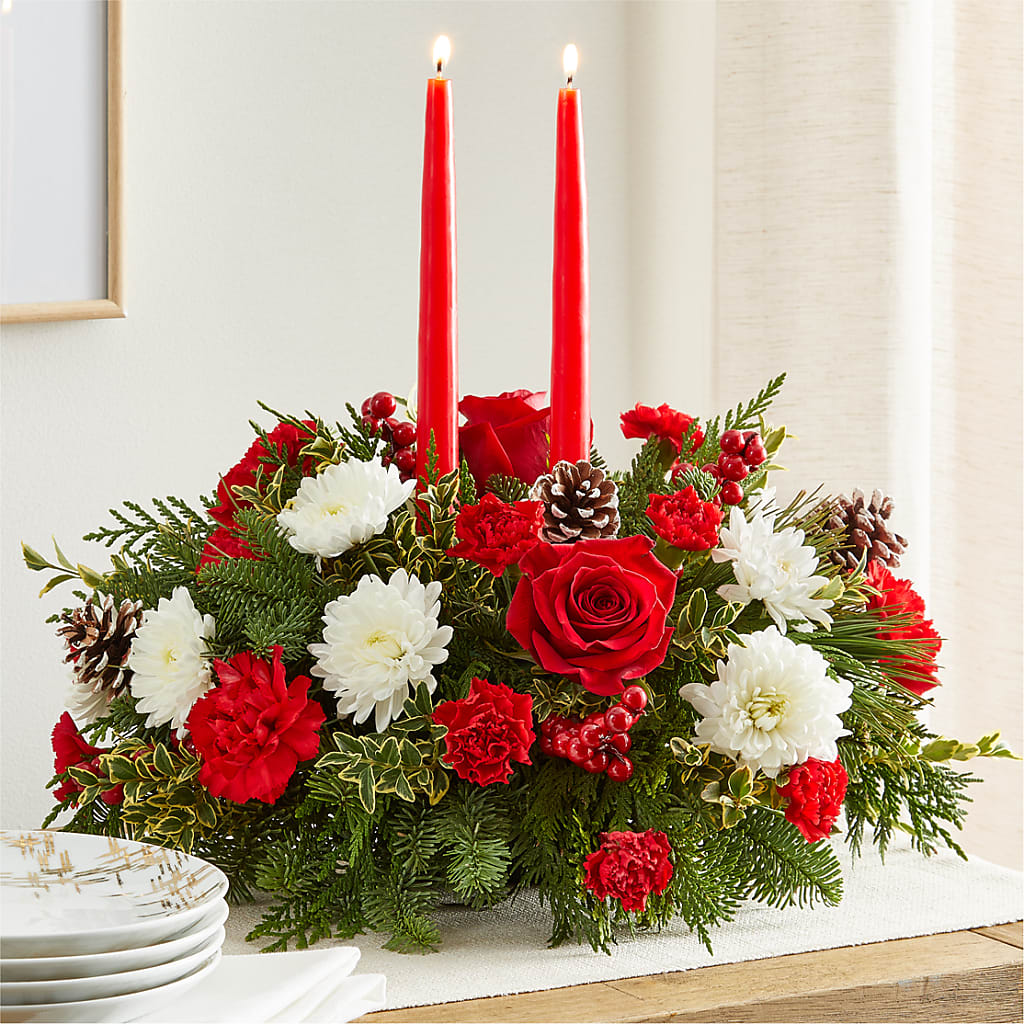 Holiday Soiree Centerpiece –  Showcase Flowers, San Francisco CA