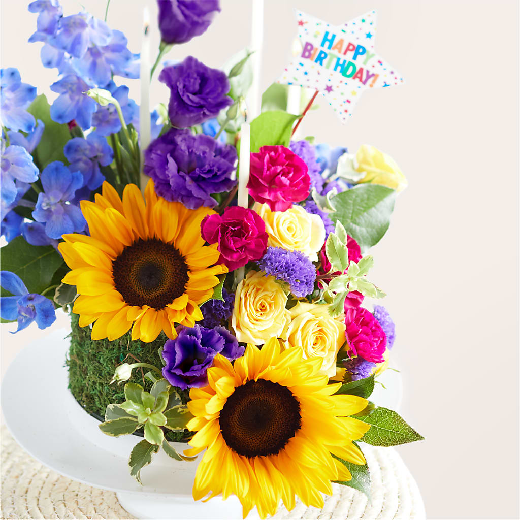 Star of the Day Floral Cake –  Showcase Flowers, San Francisco CA