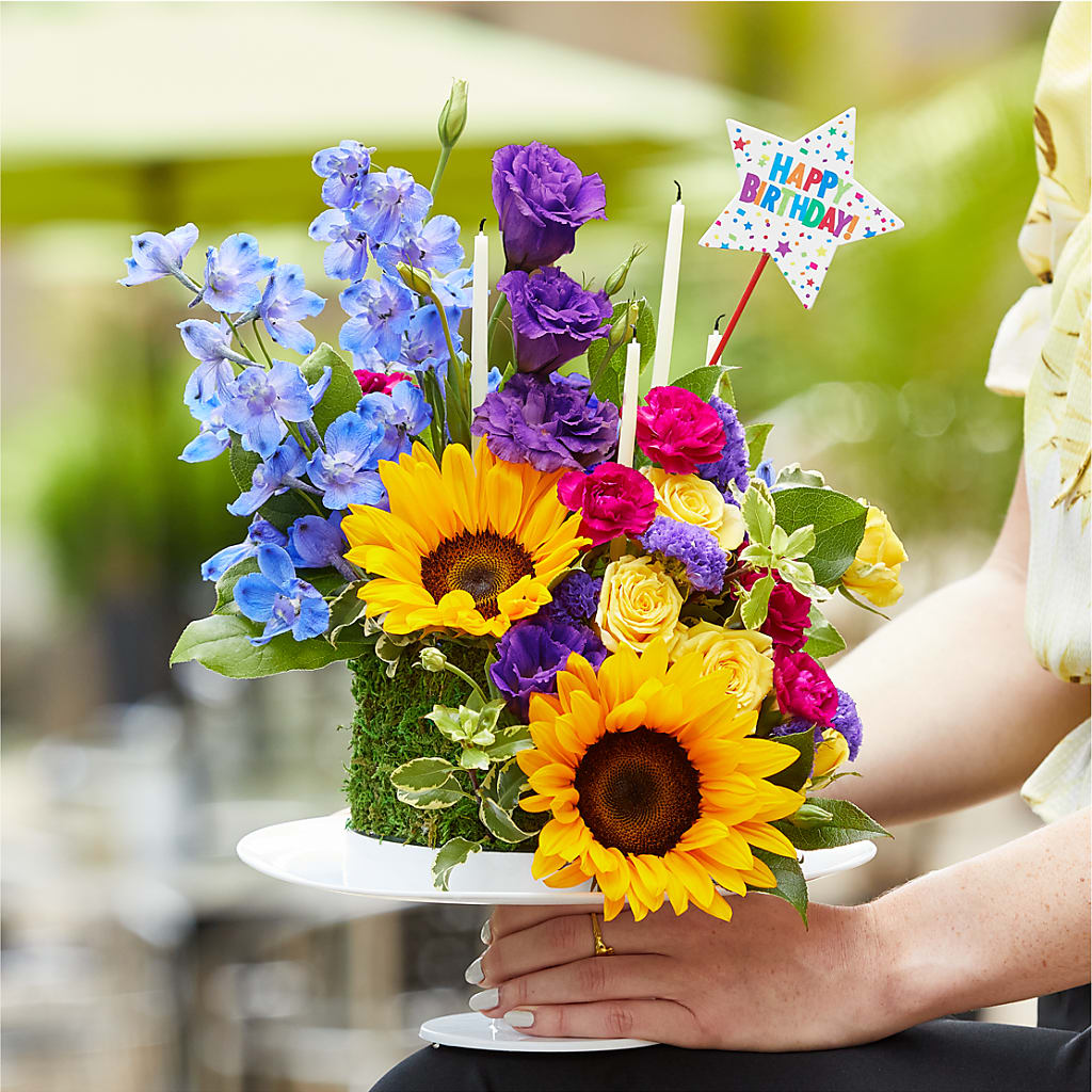 Star of the Day Floral Cake –  Showcase Flowers, San Francisco CA