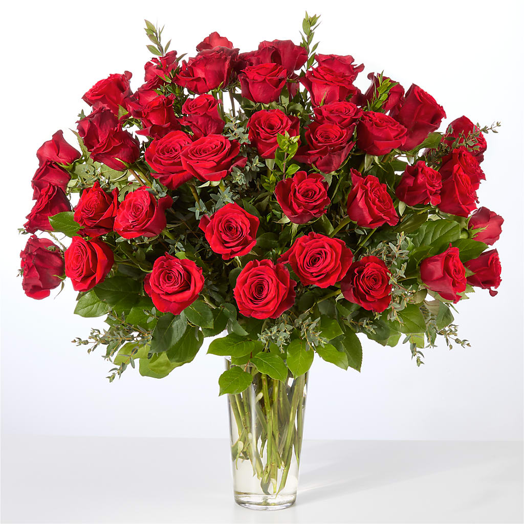 Forever Yours Fifty Stem Red Rose Bouquet –  Showcase Flowers, San Francisco CA