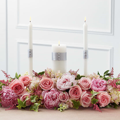 Worldwide Romance Unity Candle Arrangement –  Showcase Flowers, San Francisco CA