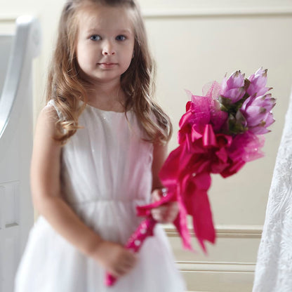 Sparkle Pink Flower Girl Bouquet –  Showcase Flowers, San Francisco CA