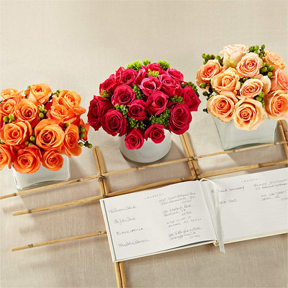 Dawn Rose Centerpiece –  Showcase Flowers, San Francisco CA